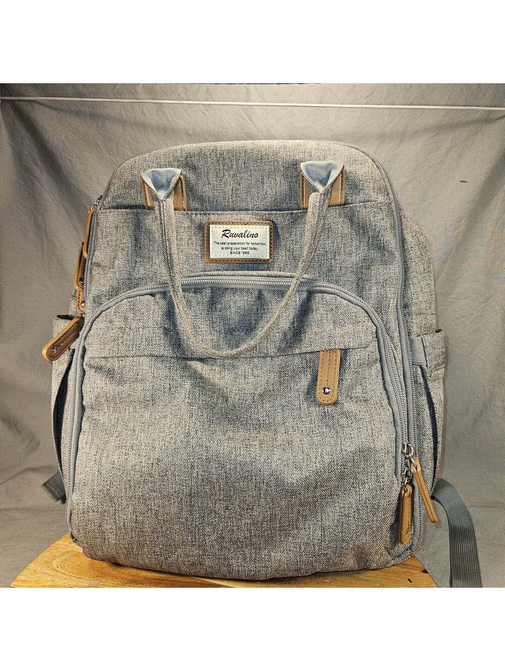 RUVALINO Diaper Bag Backpack, Multifunction Travel Back Pack - Gray New No Tags